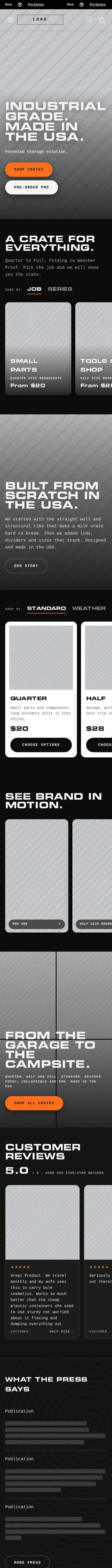 The same homepage on a phone, with photos hidden.